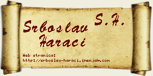 Srboslav Harači vizit kartica